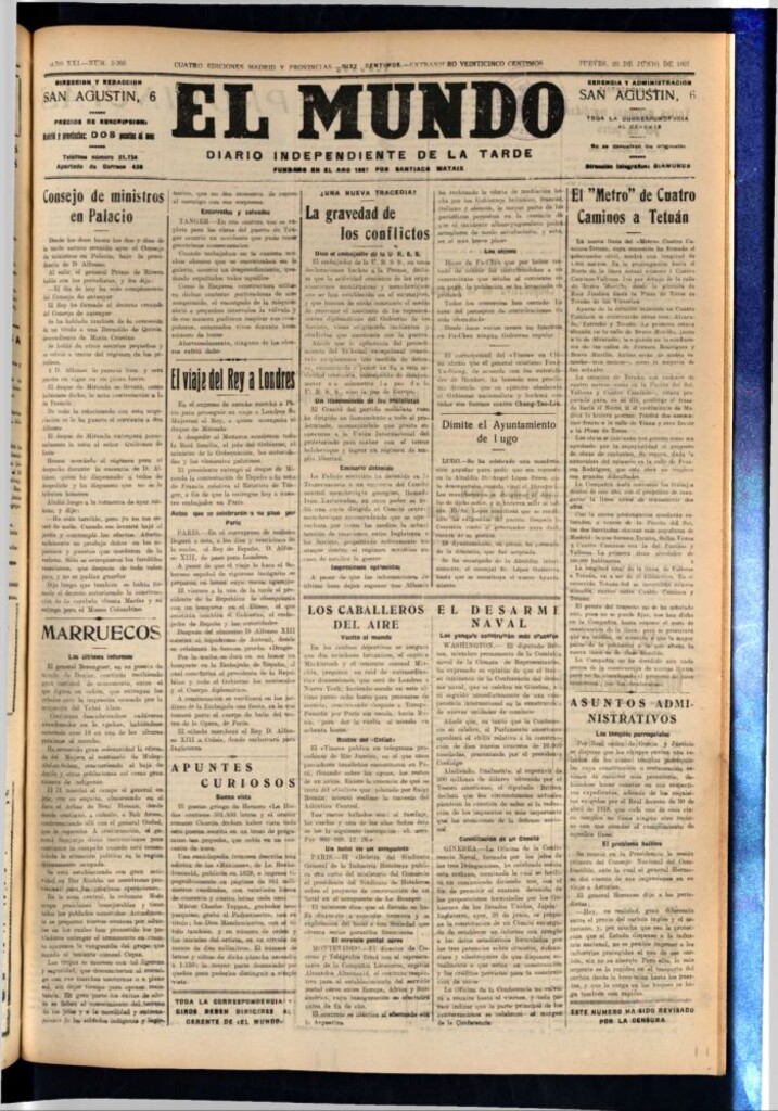 Miniatura de El Mundo del 23 de junio de 1927
