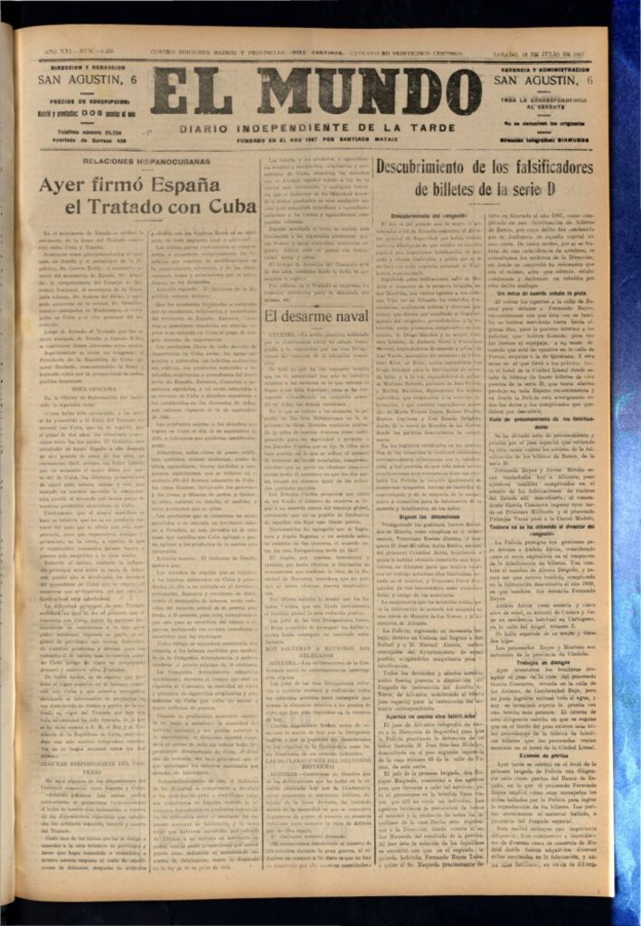 Miniatura de El Mundo del 16 de julio de 1927