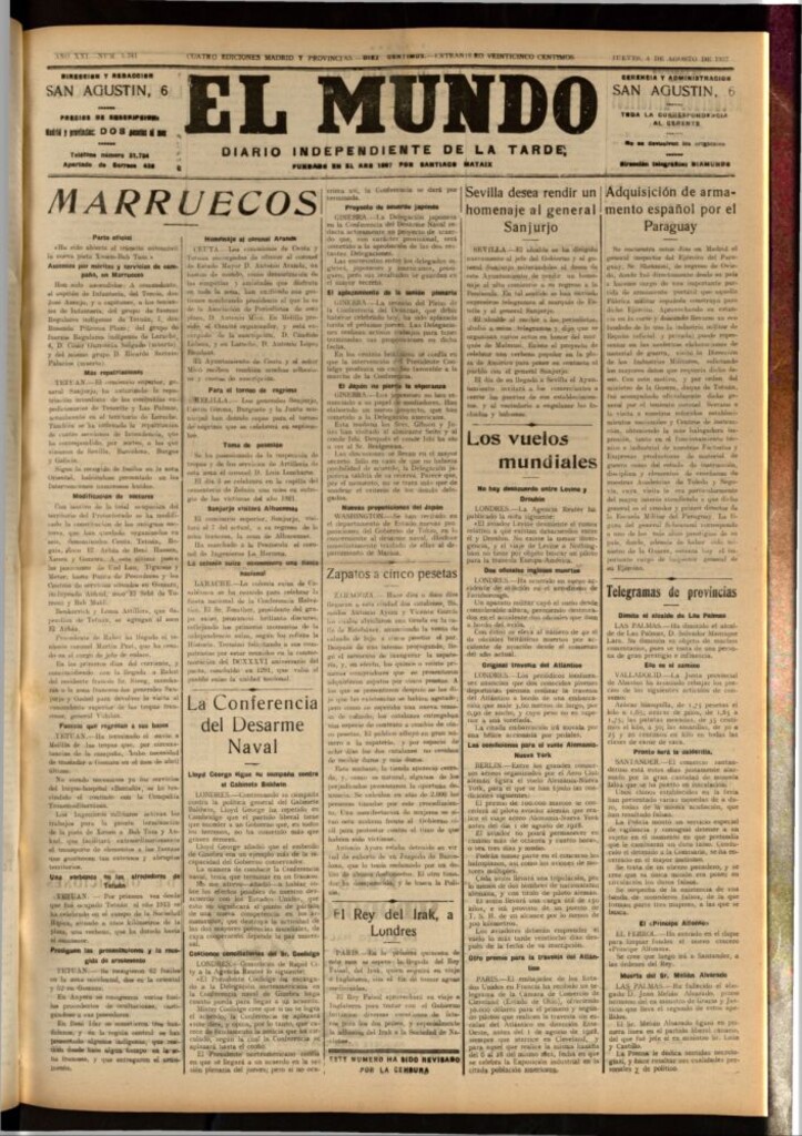 Miniatura de El Mundo del 4 de agosto de 1927