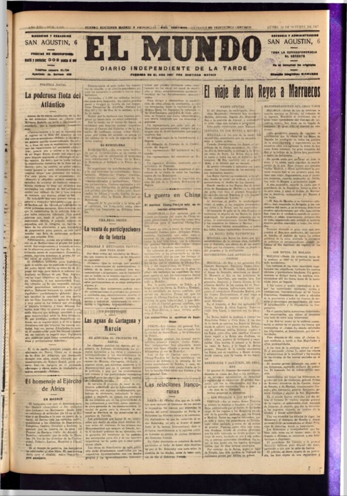 Miniatura de El Mundo del 10 de octubre de 1927