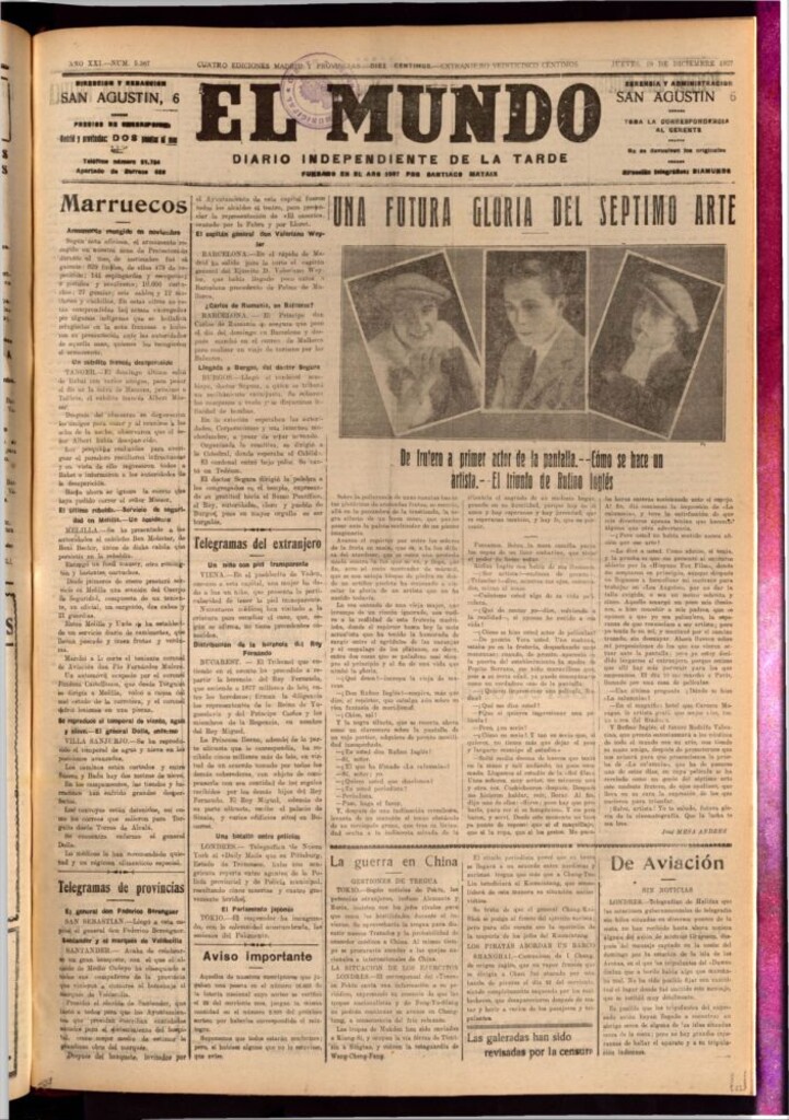 Miniatura de El Mundo del 29 de diciembre de 1927