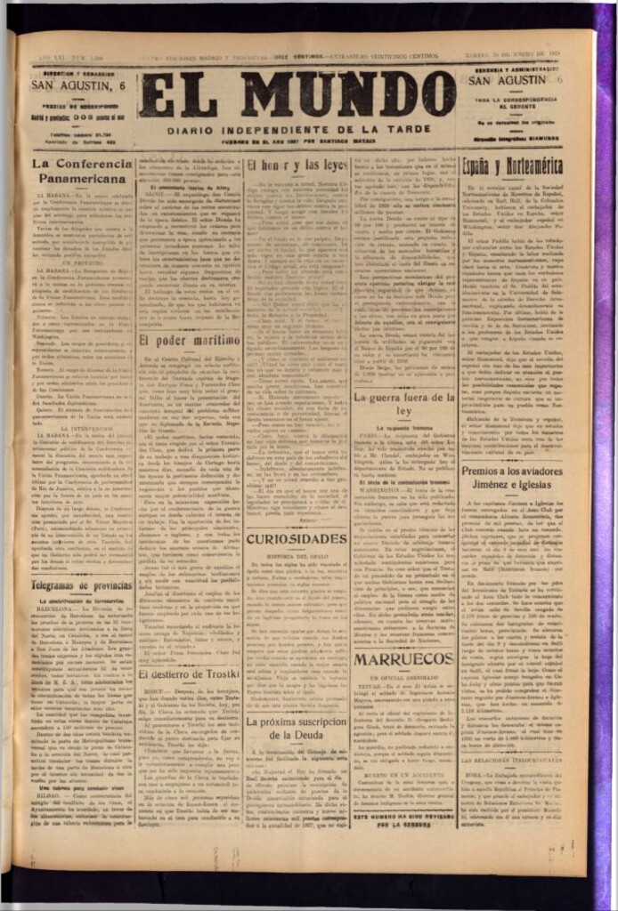 Miniatura de El Mundo del 24 de enero de 1928