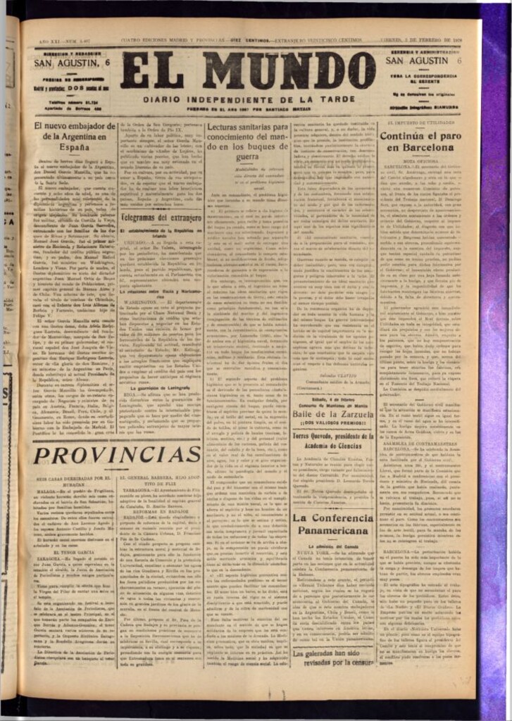 Miniatura de El Mundo del 3 de febrero de 1928