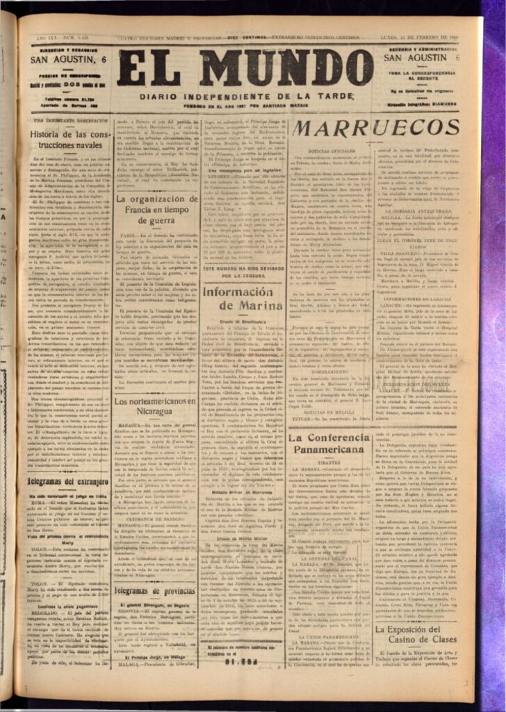 Miniatura de El Mundo del 13 de febrero de 1928