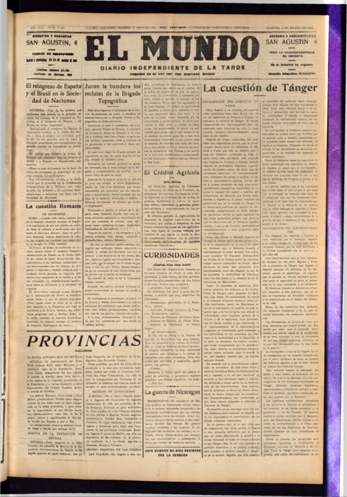 Miniatura de El Mundo del 6 de marzo de 1928