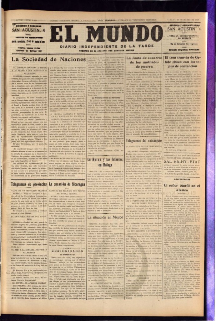 Miniatura de El Mundo del 10 de marzo de 1928