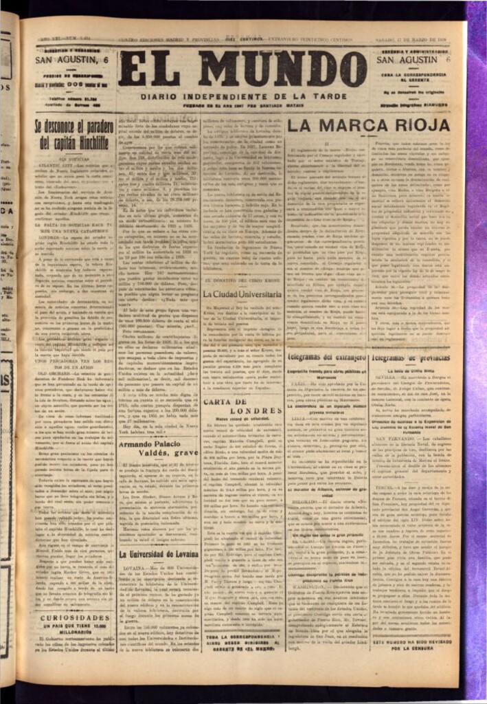 Miniatura de El Mundo del 17 de marzo de 1928