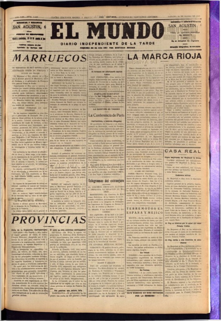 Miniatura de El Mundo del 24 de marzo de 1928