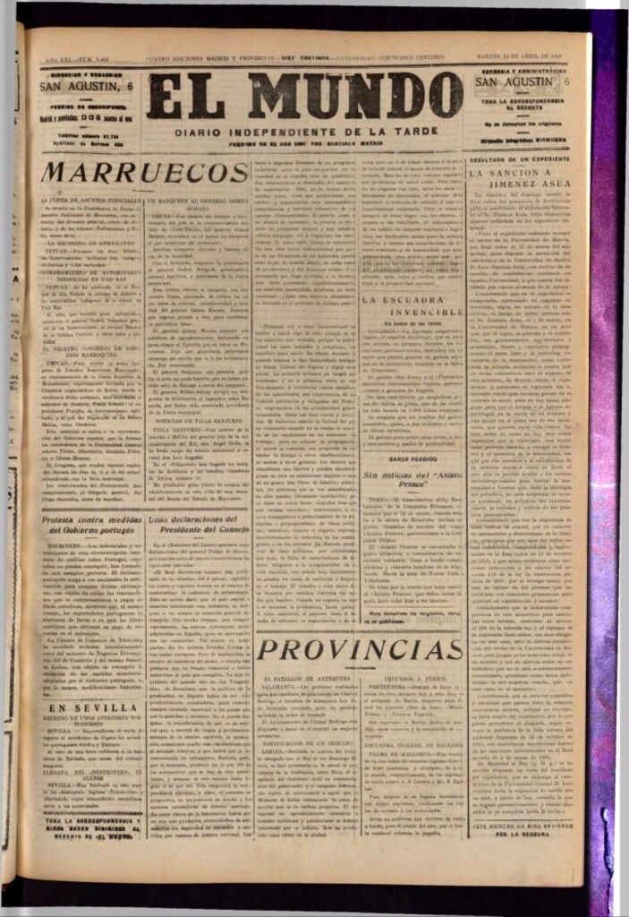 Miniatura de El Mundo del 10 de abril de 1928