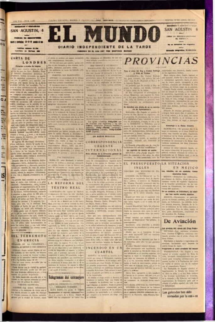 Miniatura de El Mundo del 26 de abril de 1928