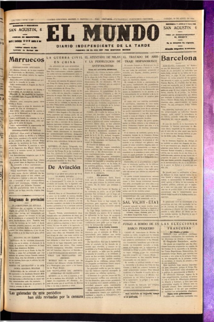 Miniatura de El Mundo del 28 de abril de 1928