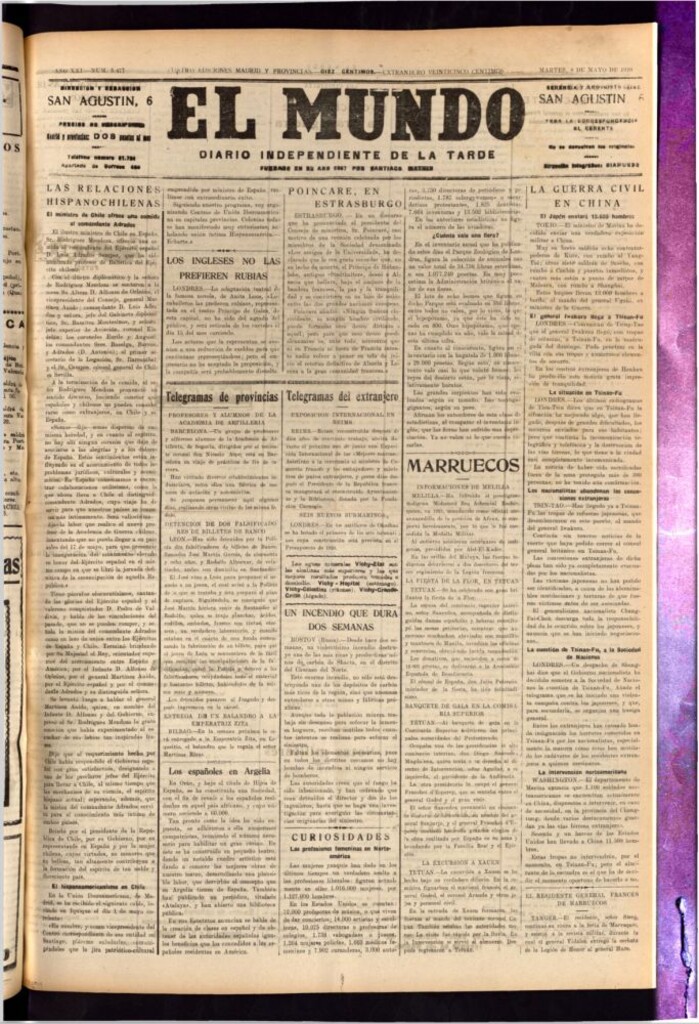 Miniatura de El Mundo del 8 de mayo de 1928