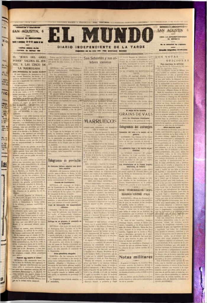 Miniatura de El Mundo del 9 de mayo de 1928