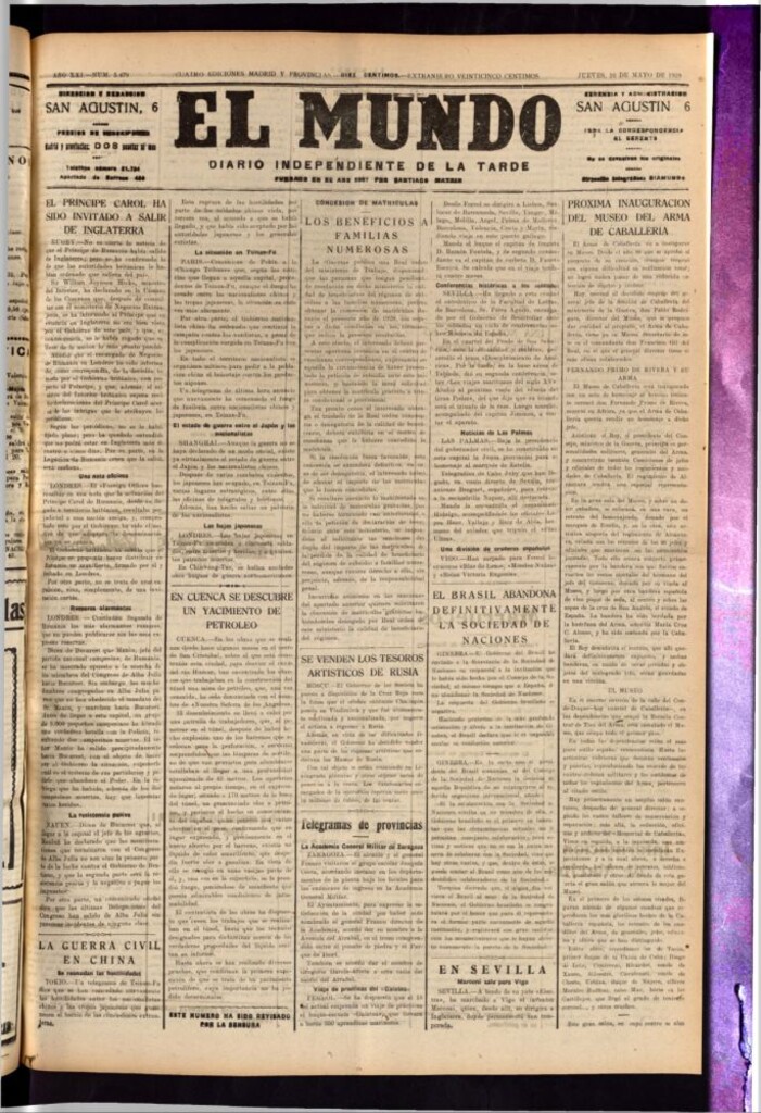 Miniatura de El Mundo del 10 de mayo de 1928