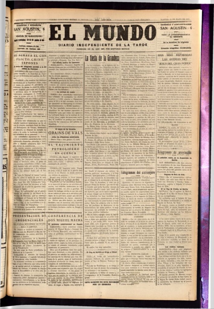 Miniatura de El Mundo del 15 de mayo de 1928