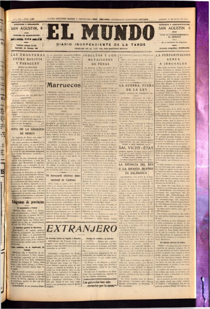 Miniatura de El Mundo del 19 de mayo de 1928