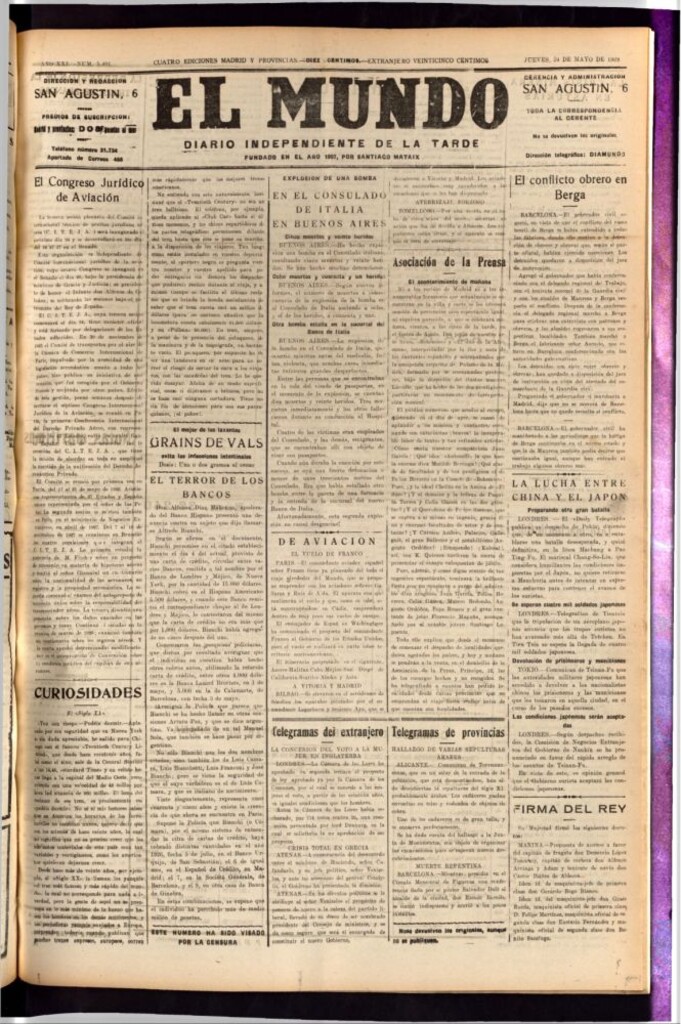 Miniatura de El Mundo del 24 de mayo de 1928