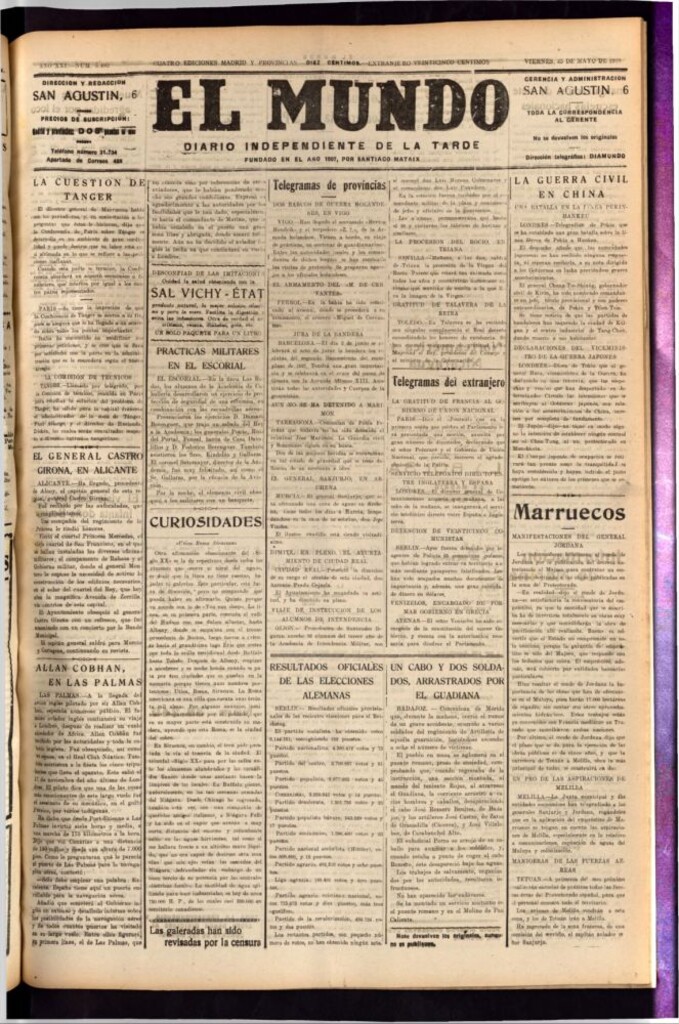 Miniatura de El Mundo del 25 de mayo de 1928