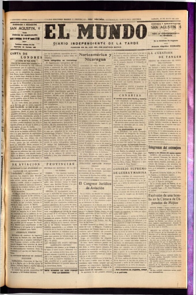 Miniatura de El Mundo del 26 de mayo de 1928
