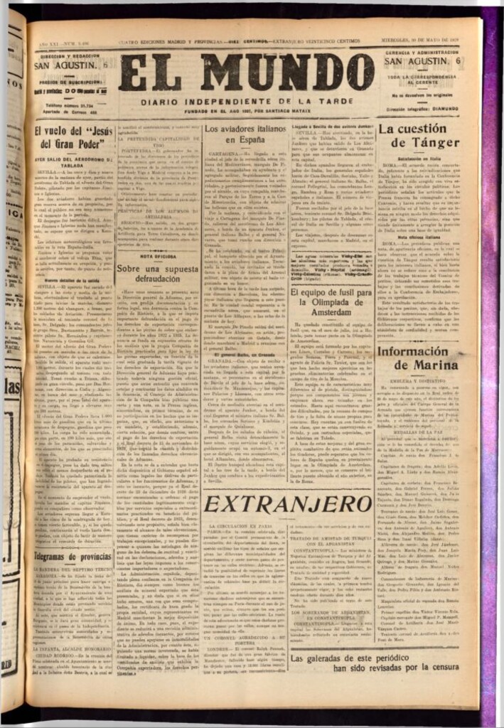 Miniatura de El Mundo del 30 de mayo de 1928