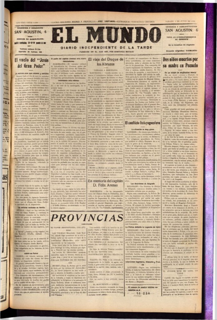 Miniatura de El Mundo del 2 de junio de 1928