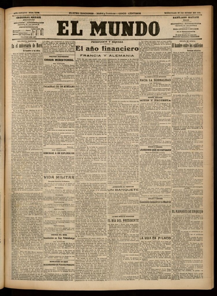 Miniatura de El Mundo del 28 de enero de 1914 (edición de provincias)