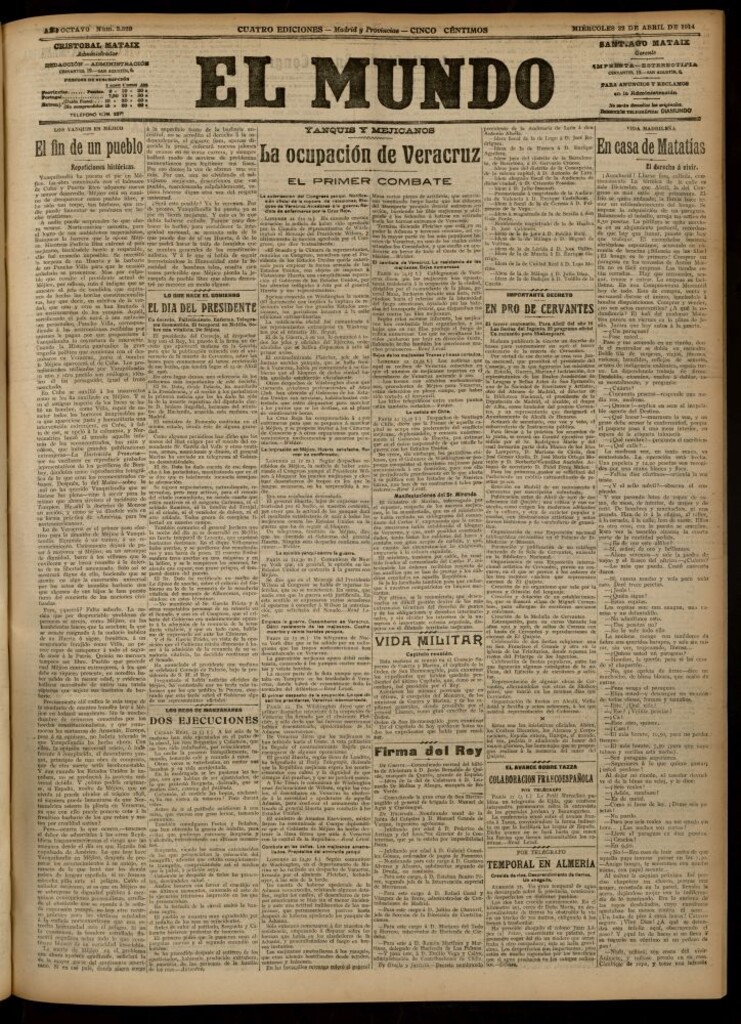 Miniatura de El Mundo del 22 de abril de 1914