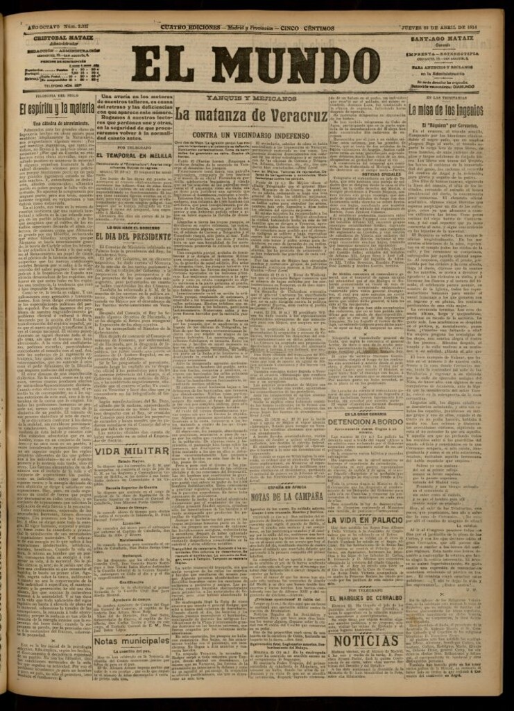 Miniatura de El Mundo del 23 de abril de 1914