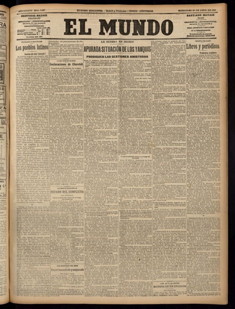 Miniatura de El Mundo del 29 de abril de 1914 (edición de provincias)
