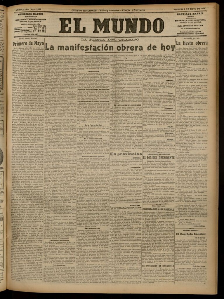 Miniatura de El Mundo del 1 de mayo de 1914