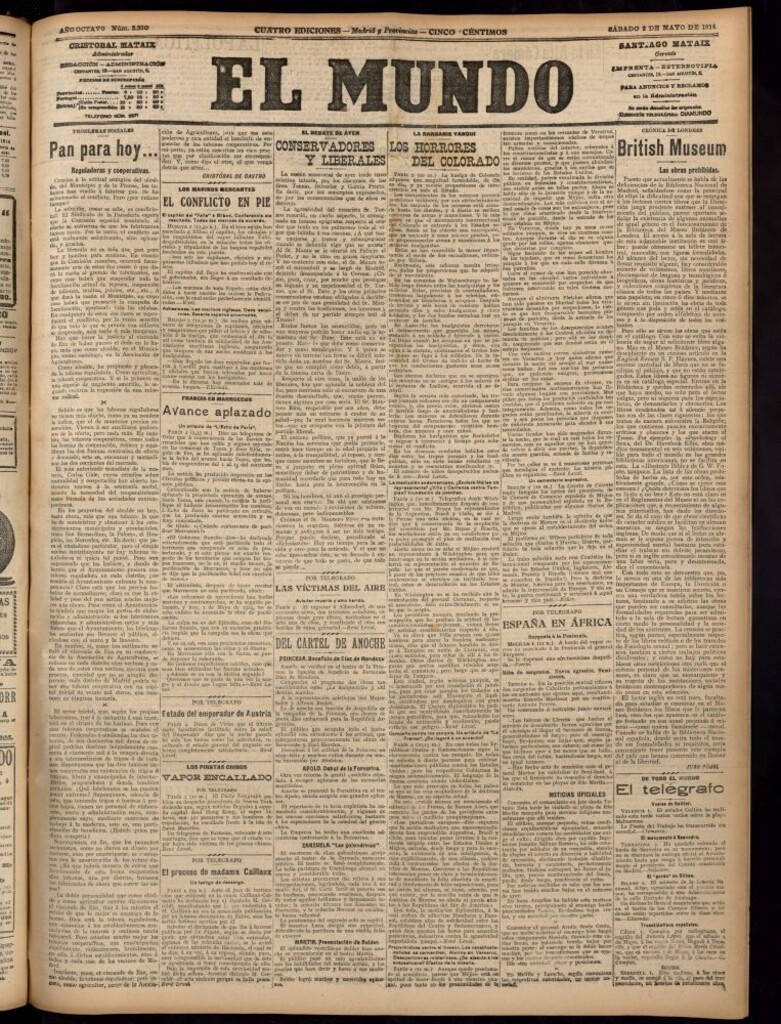 Miniatura de El Mundo del 2 de mayo de 1914 (edición de provincias)