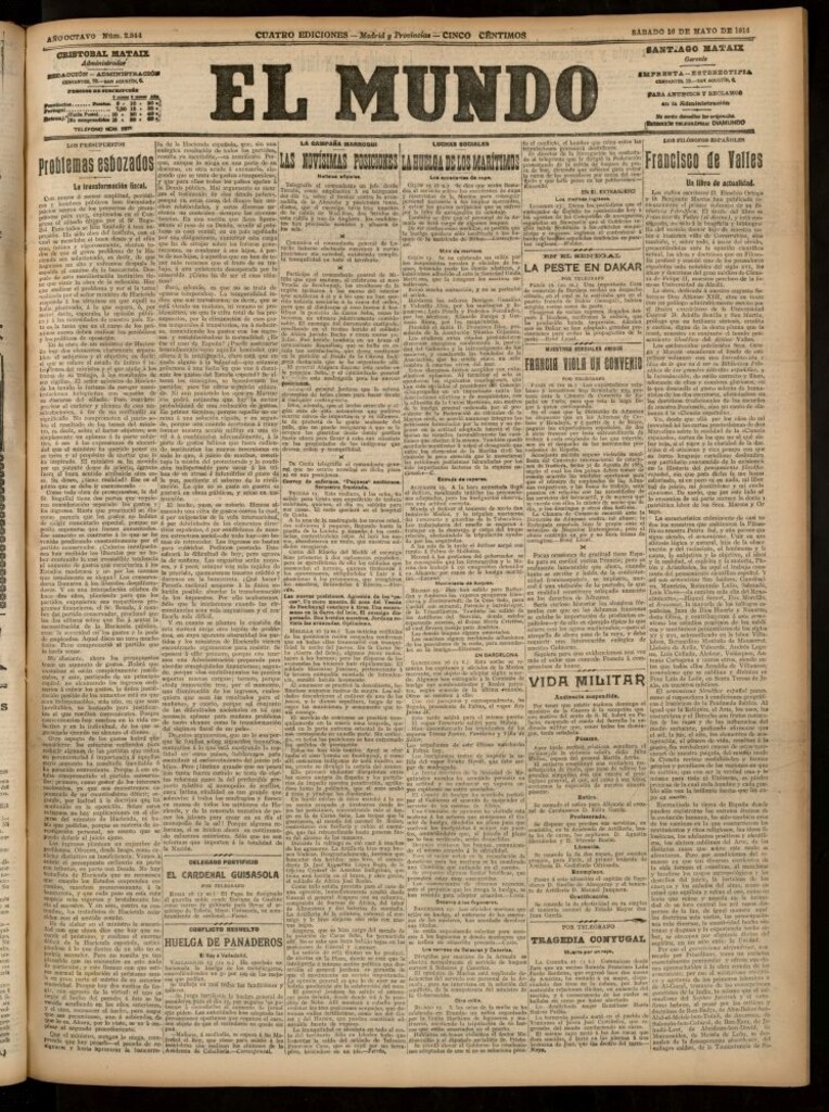 Miniatura de El Mundo del 16 de mayo de 1914 (edición de provincias)