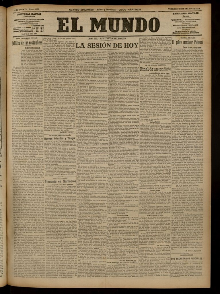 Miniatura de El Mundo del 22 de mayo de 1914