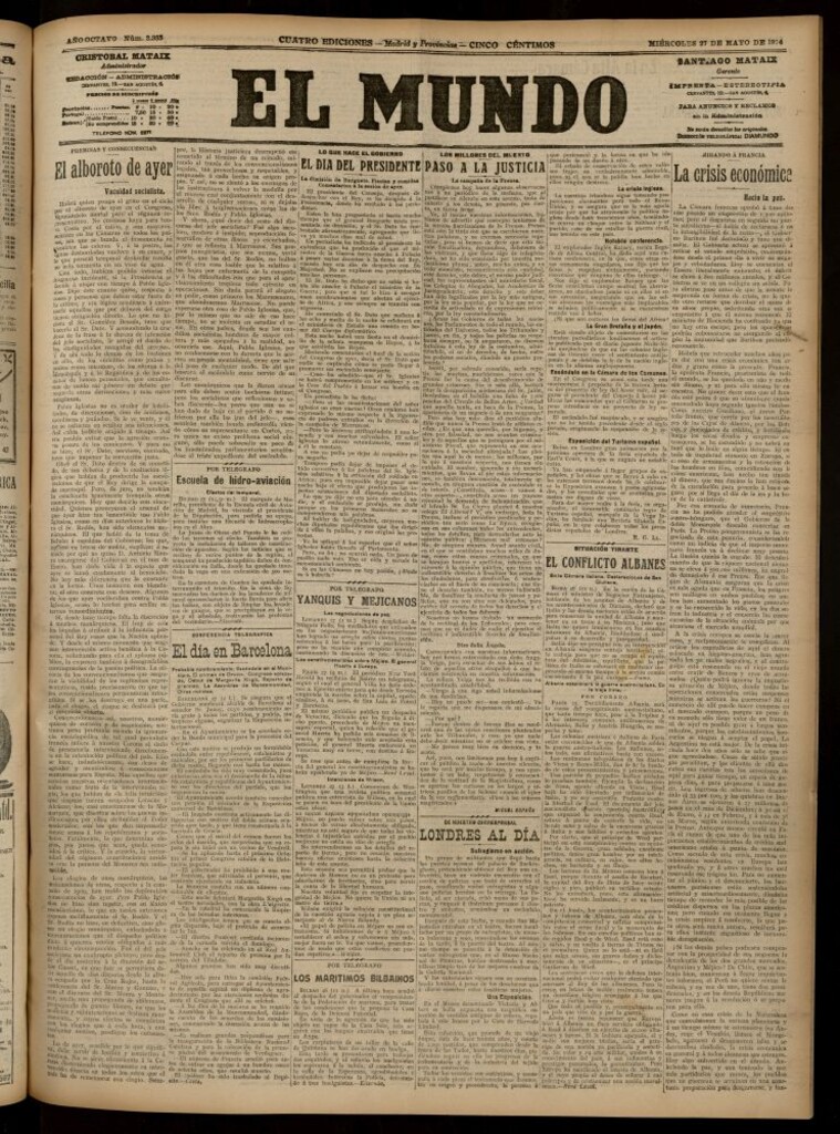 Miniatura de El Mundo del 27 de mayo de 1914