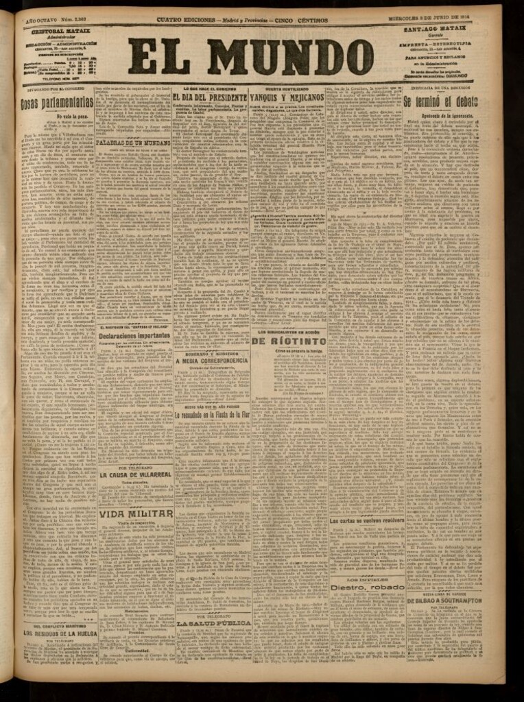 Miniatura de El Mundo del 3 de junio de 1914 (edición de provincias)