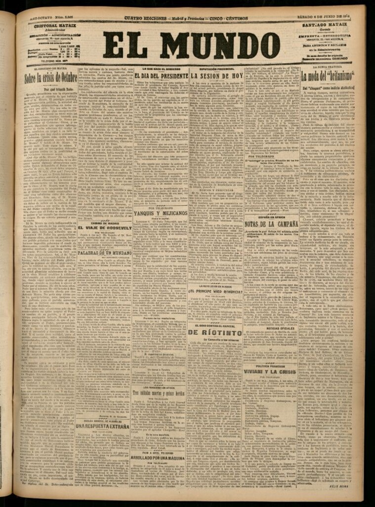 Miniatura de El Mundo del 6 de junio de 1914