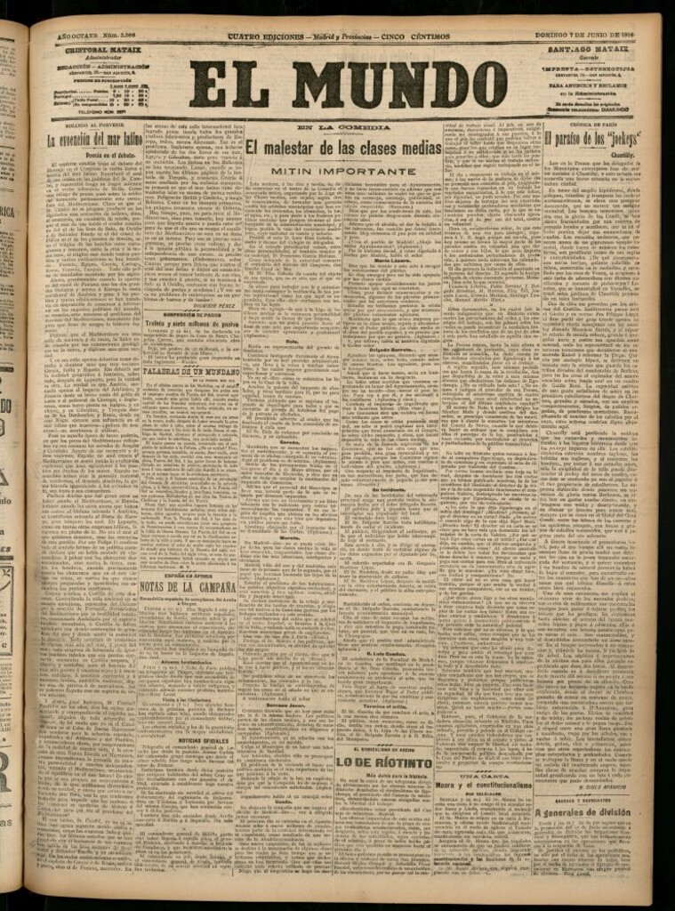 Miniatura de El Mundo del 7 de junio de 1914