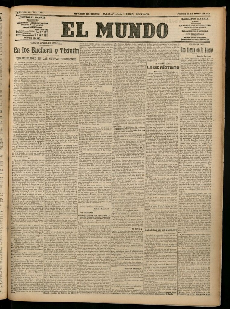 Miniatura de El Mundo del 25 de junio de 1914