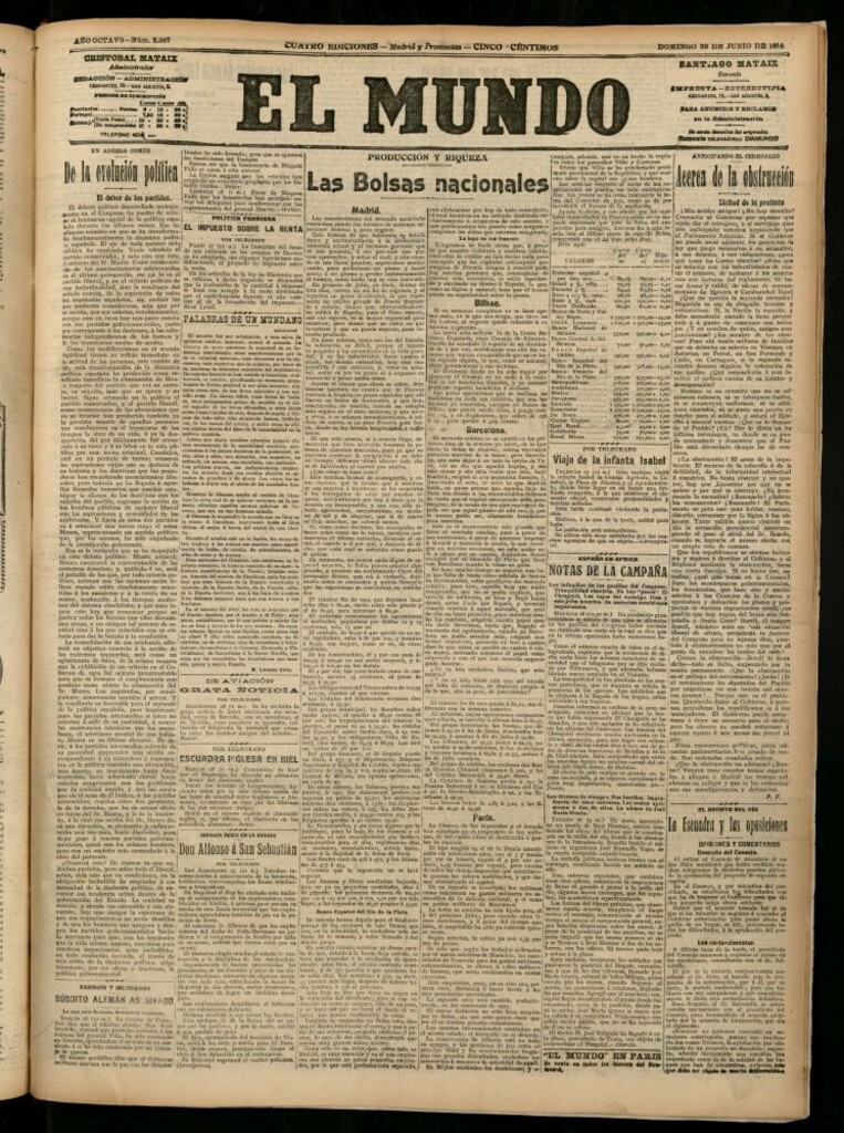 Miniatura de El Mundo del 28 de junio de 1914