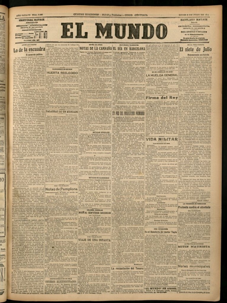 Miniatura de El Mundo del 6 de julio de 1914