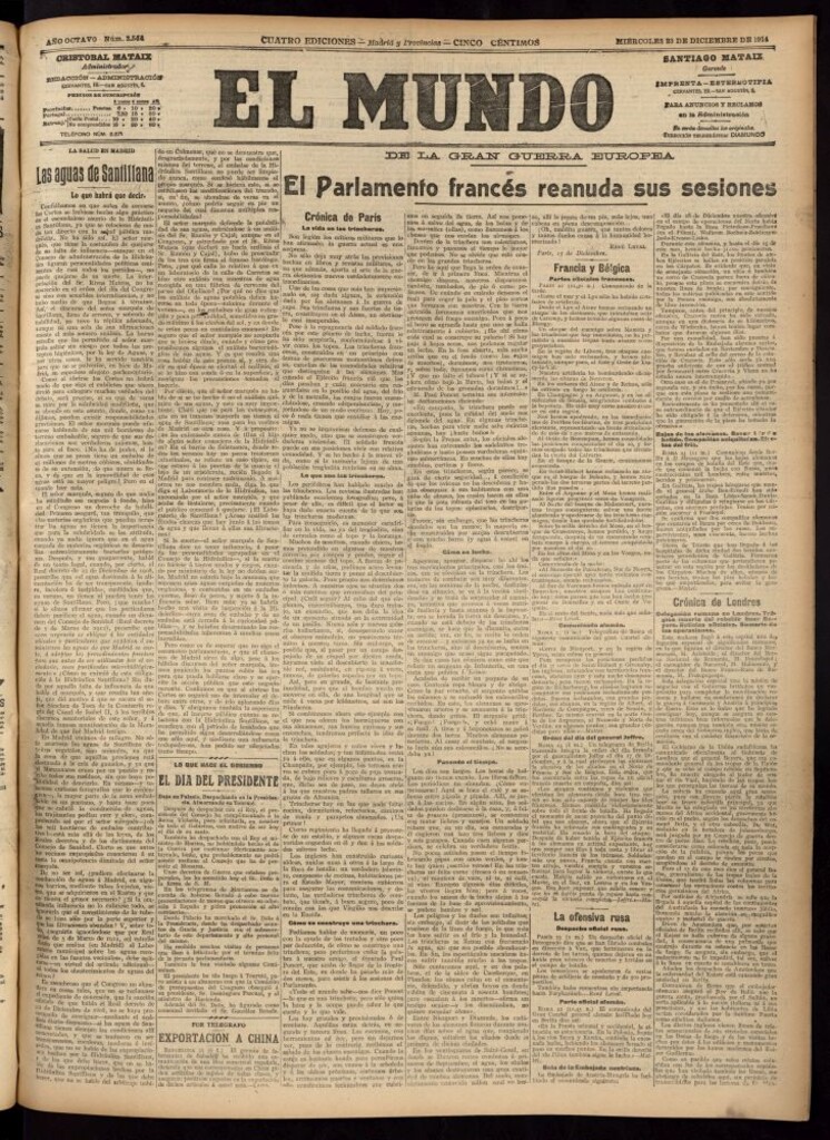 Miniatura de El Mundo del 23 de diciembre de 1914