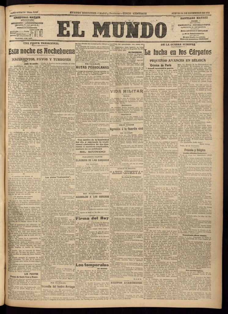 Miniatura de El Mundo del 24 de diciembre de 1914