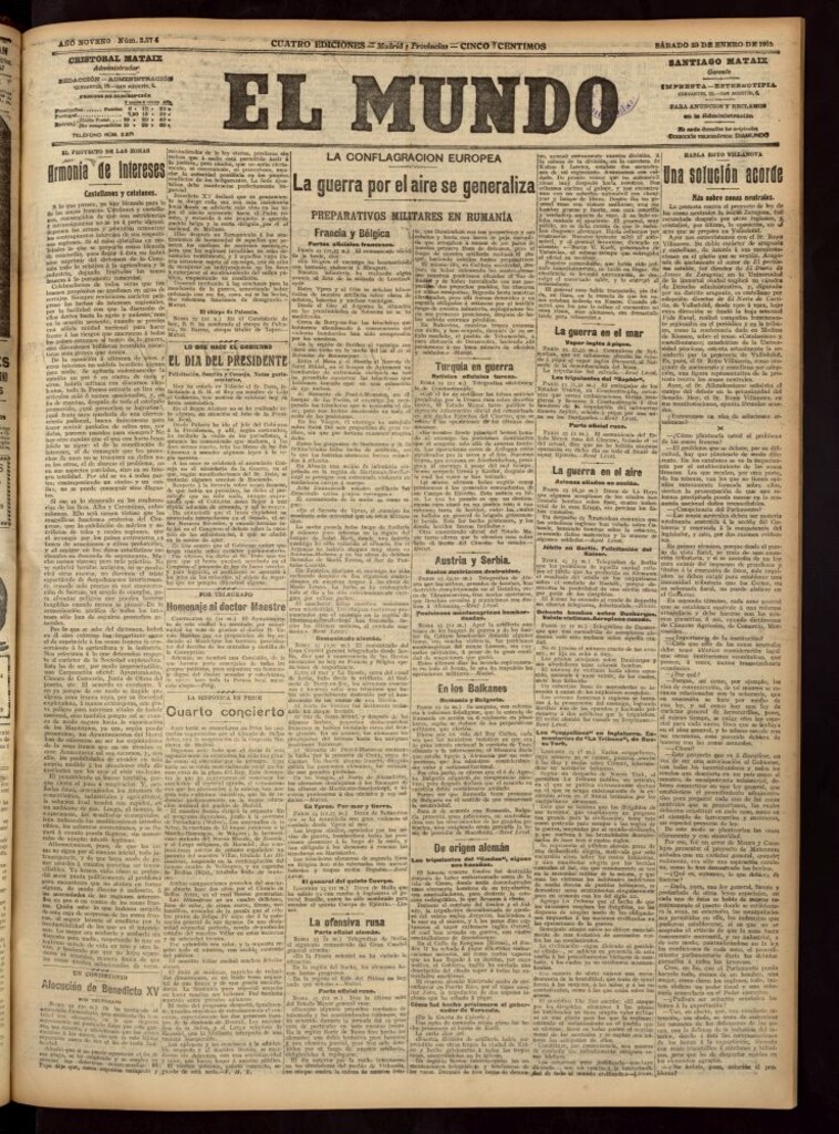 Miniatura de El Mundo del 23 de enero de 1915