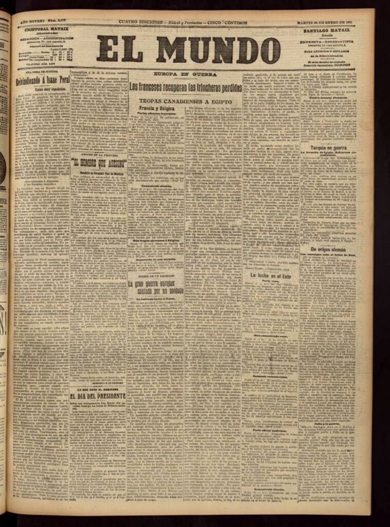 Miniatura de El Mundo del 26 de enero de 1915