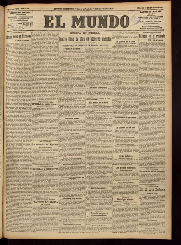 Miniatura de El Mundo del 30 de enero de 1915