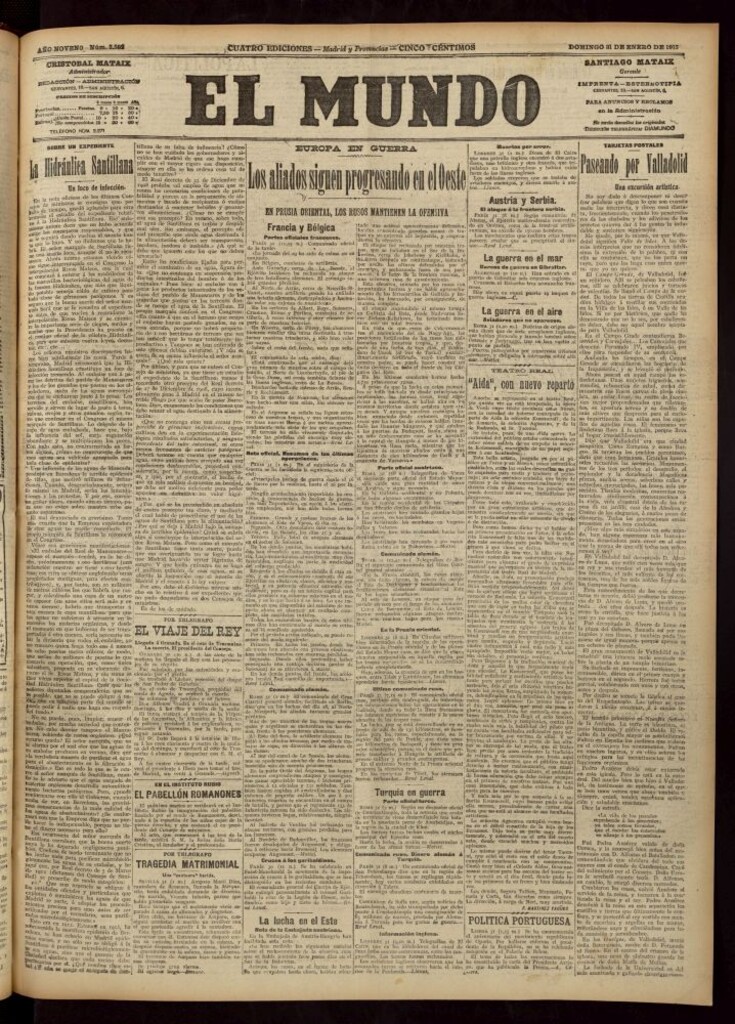 Miniatura de El Mundo del 31 de enero de 1915