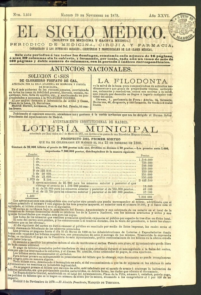 Miniatura de El Siglo Médico: boletín de medicina y gaceta médica del 23 de noviembre de 1879