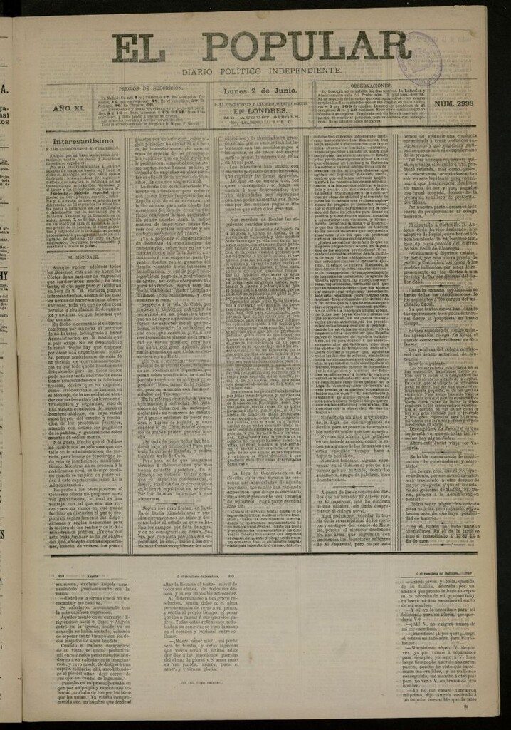 Miniatura de El Siglo Médico: boletín de medicina y gaceta médica del 9 de junio de 1867