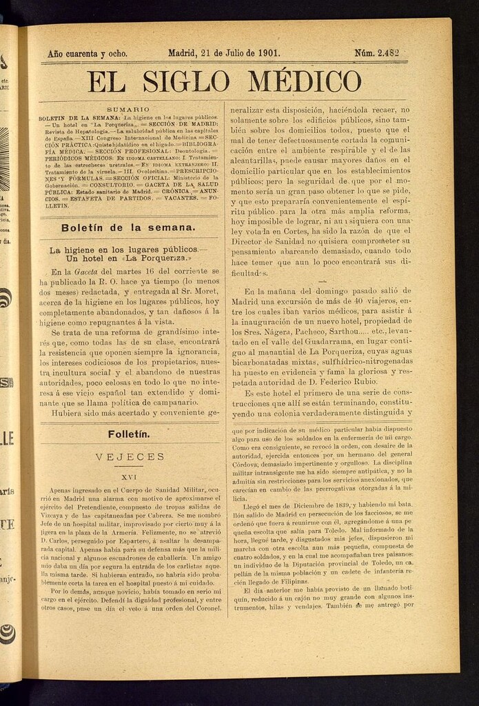 Miniatura de El Siglo Médico: boletín de medicina y gaceta médica del 21 de julio de 1901