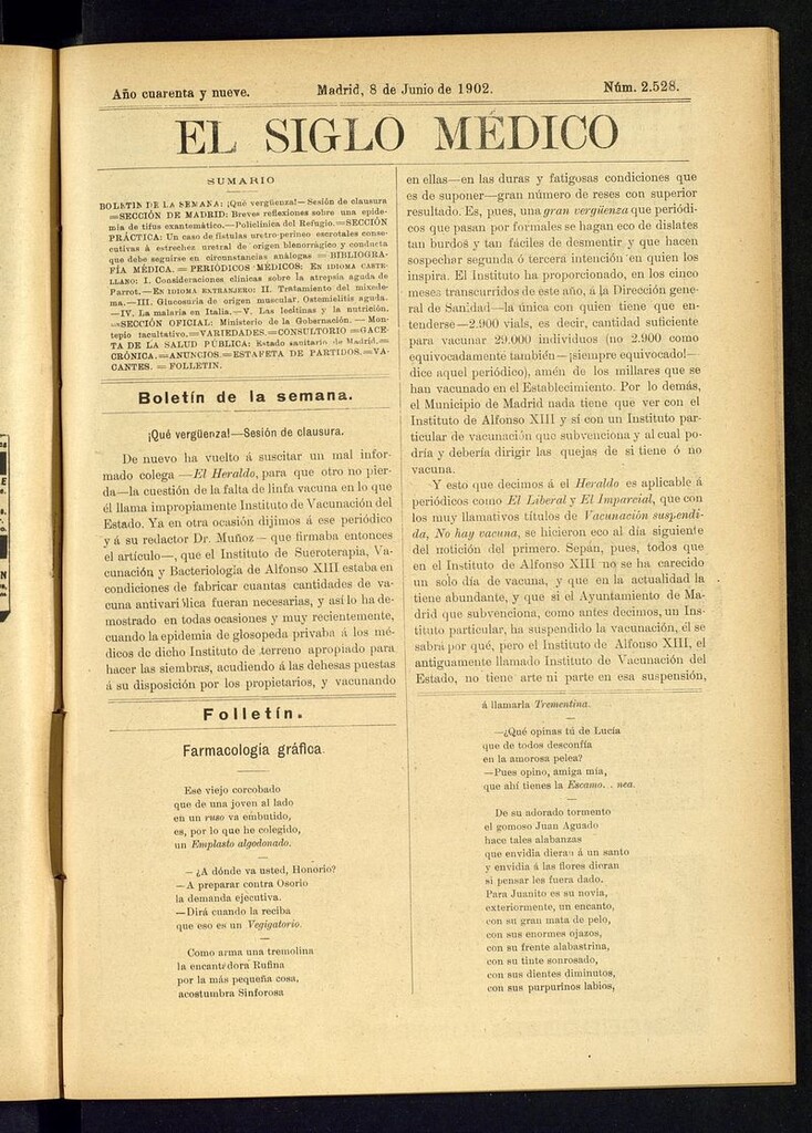 Miniatura de El Siglo Médico: boletín de medicina y gaceta médica del 8 de junio de 1902